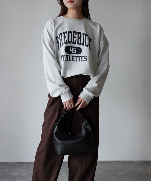 Riberry（リベリー）の「FREDERICKプリントトレーナー（スウェット・レディース・オートミール/ブラック/ネイビー/グリーン/アイボリー/チャコールグレー・FREE）」の18枚目の写真
