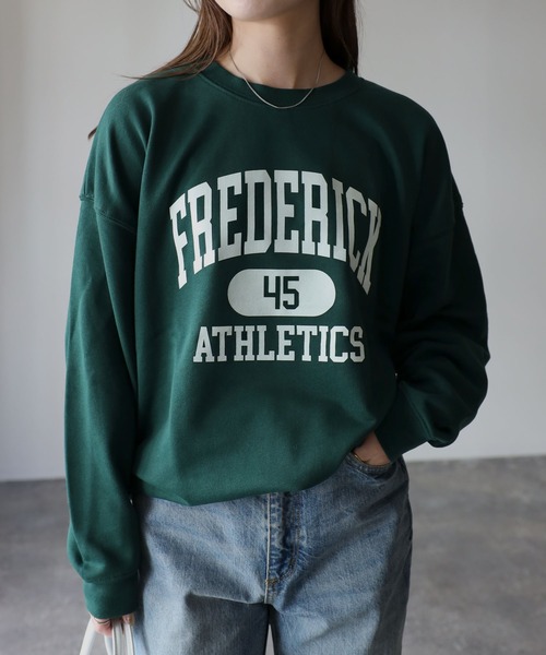 Riberry（リベリー）の「FREDERICKプリントトレーナー（スウェット・レディース・オートミール/ブラック/ネイビー/グリーン/アイボリー/チャコールグレー・FREE）」の11枚目の写真