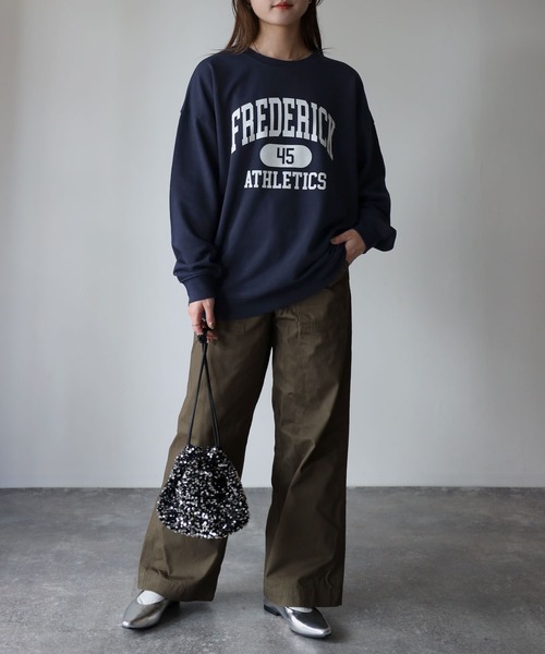 Riberry（リベリー）の「FREDERICKプリントトレーナー（スウェット・レディース・オートミール/ブラック/ネイビー/グリーン/アイボリー/チャコールグレー・FREE）」の15枚目の写真