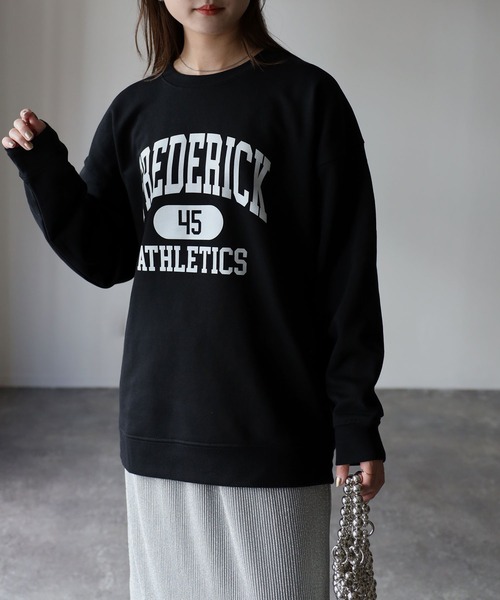 Riberry（リベリー）の「FREDERICKプリントトレーナー（スウェット・レディース・オートミール/ブラック/ネイビー/グリーン/アイボリー/チャコールグレー・FREE）」の20枚目の写真