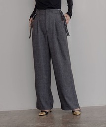 Eimee Law | ロゴテープベルト タックワイドパンツ(その他パンツ)