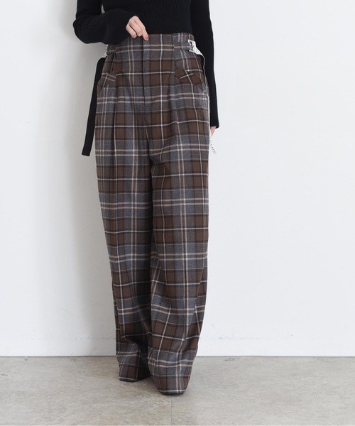 Eimee Law（エイミーロウ）の「ロゴテープベルト タックワイドパンツ（その他パンツ・レディース・ブラック/チャコールグレー/ダークベージュ/ブラウン/グレー系・38/FREE）」の13枚目の写真