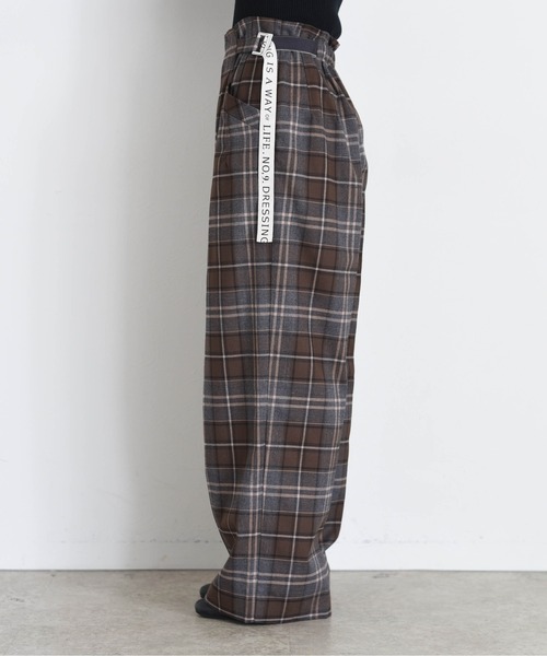 Eimee Law（エイミーロウ）の「ロゴテープベルト タックワイドパンツ（その他パンツ・レディース・ブラック/チャコールグレー/ダークベージュ/ブラウン/グレー系・38/FREE）」の12枚目の写真