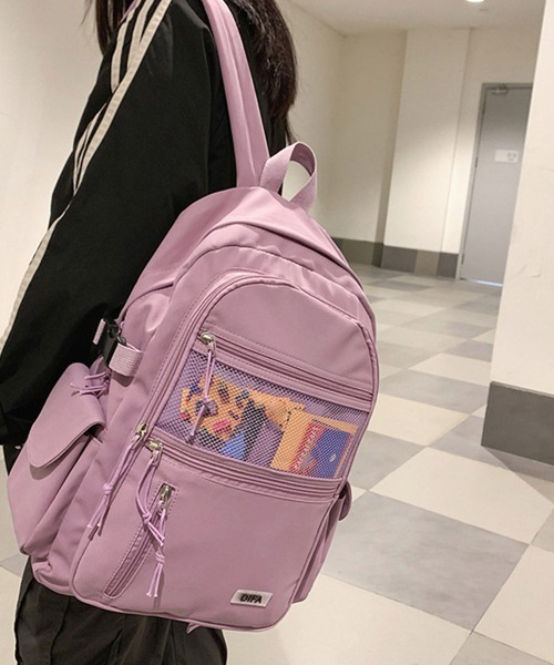 Miniministore（ミニミニストア）の「a4リュックサック レディース おしゃれ（バックパック/リュック・レディース・ラベンダー/アイボリー/ブラック・フリー）」の3枚目の写真