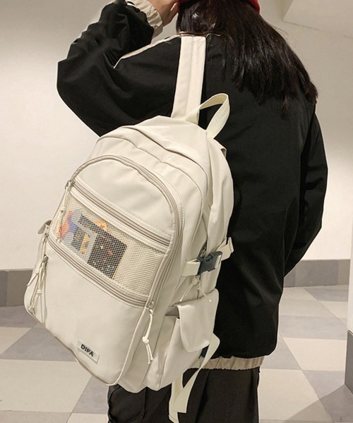 Miniministore（ミニミニストア）の「a4リュックサック レディース おしゃれ（バックパック/リュック・レディース・ラベンダー/アイボリー/ブラック・フリー）」の7枚目の写真