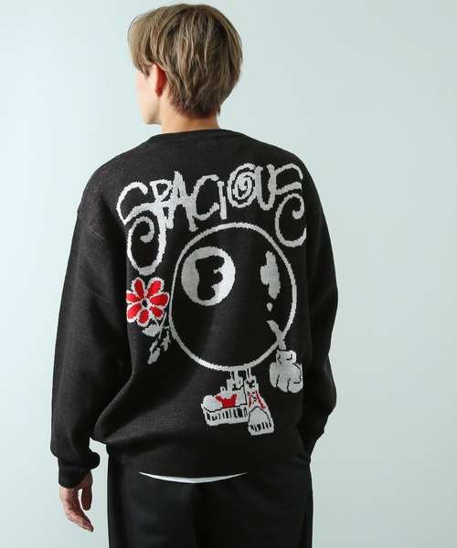 improves（インプローブス）の「グラフィック ジャガード クルーネックニット（ニット/セーター・メンズ・ブラック系/ホワイト/ブラック系1/ブラック/ホワイト系/ホワイト系1・MEDIUM/LARGE）」の13枚目の写真