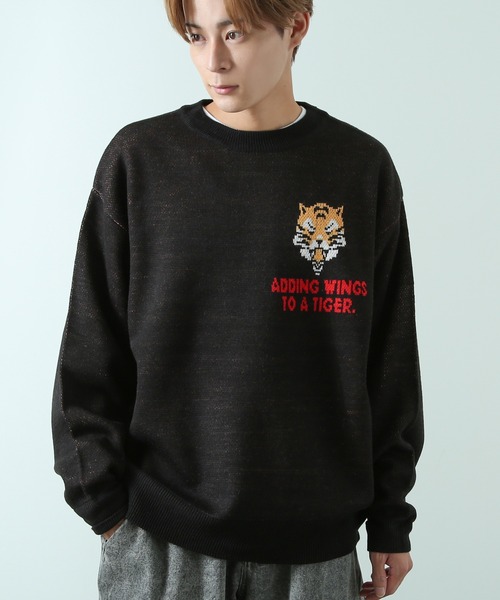 improves（インプローブス）の「グラフィック ジャガード クルーネックニット（ニット/セーター・メンズ・ブラック系/ホワイト/ブラック系1/ブラック/ホワイト系/ホワイト系1・MEDIUM/LARGE）」の19枚目の写真