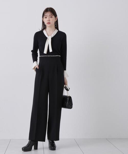 PROPORTION BODY DRESSING（プロポーションボディドレッシング）の「ウエストパールパンツ / 1214130001（その他パンツ・レディース・オフホワイト/ブラック・MEDIUM/SMALL）」の7枚目の写真