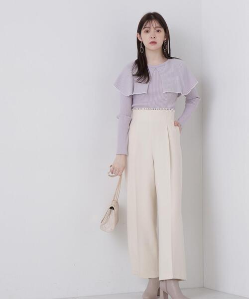 PROPORTION BODY DRESSING（プロポーションボディドレッシング）の「ウエストパールパンツ / 1214130001（その他パンツ・レディース・オフホワイト/ブラック・MEDIUM/SMALL）」の19枚目の写真