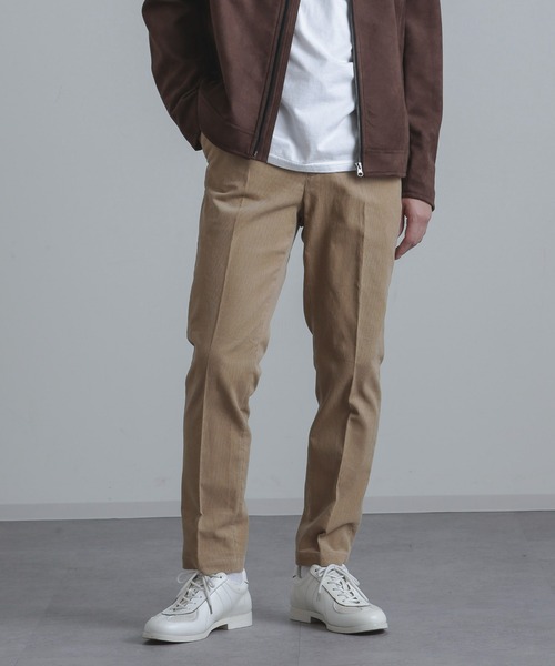 NANO universe(ナノユニバース)の「【WEB限定】コーデュロイテーパードスラックス(スラックス・メンズ・ブラック/オフホワイト/ネイビー/ベージュ/ダークブラウン・マルチサイズ)」の4枚目の写真