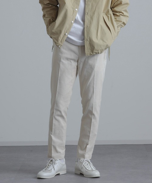 NANO universe(ナノユニバース)の「【WEB限定】コーデュロイテーパードスラックス(スラックス・メンズ・ブラック/オフホワイト/ネイビー/ベージュ/ダークブラウン・マルチサイズ)」の14枚目の写真