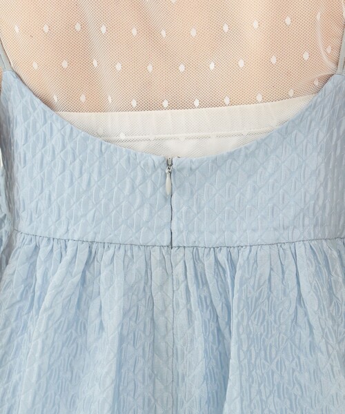 新品】カロリナグレイサー ラメキャミソール ワンピース サックス