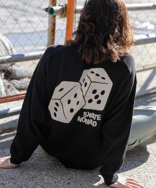 WEGO（ウィゴー）の「WEGO/ハーフジップロゴプルオーバー（ニット/セーター・メンズ・ブラック/ホワイト・LARGE/MEDIUM）」の5枚目の写真