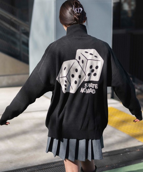 WEGO（ウィゴー）の「WEGO/ハーフジップロゴプルオーバー（ニット/セーター・メンズ・ブラック/ホワイト・LARGE/MEDIUM）」の11枚目の写真