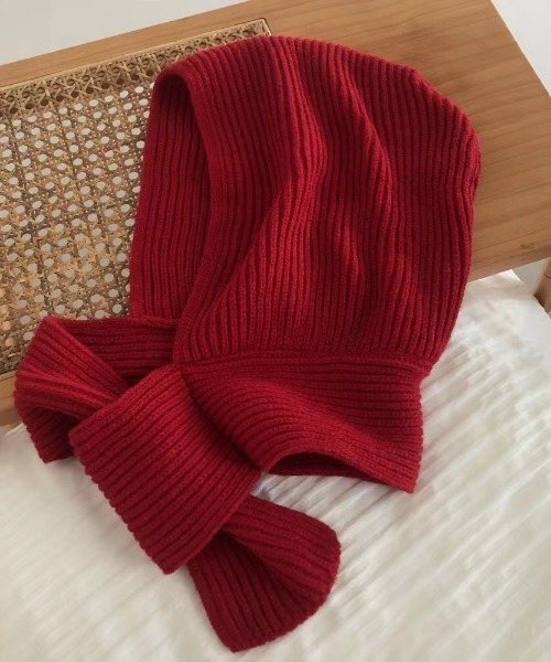 Vipoa(ヴィポア)の「カラーマフラーコンビハット(マフラー・レディース・レッド/ブラウン/ブラック/グレー/ブルー/アイボリー・FREE)」の6枚目の写真