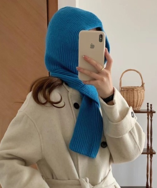 Vipoa(ヴィポア)の「カラーマフラーコンビハット(マフラー・レディース・レッド/ブラウン/ブラック/グレー/ブルー/アイボリー・FREE)」の9枚目の写真