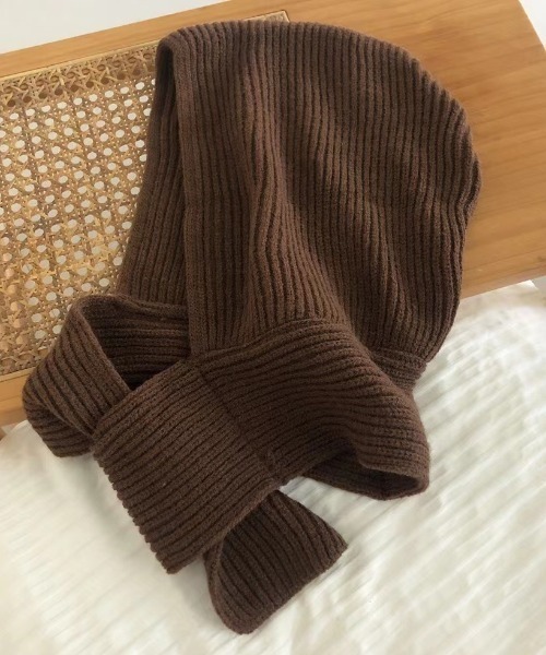 Vipoa(ヴィポア)の「カラーマフラーコンビハット(マフラー・レディース・レッド/ブラウン/ブラック/グレー/ブルー/アイボリー・FREE)」の12枚目の写真