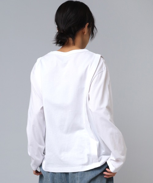 セール】M2167 あつみの違う切り替えロンT（Tシャツ/カットソー