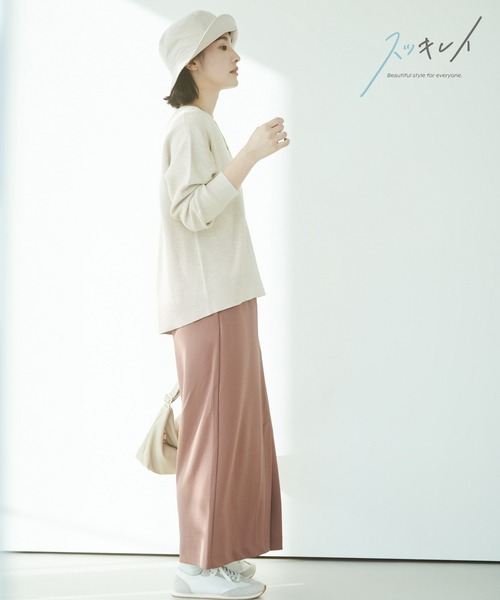 GLOBAL WORK（グローバルワーク）の「スッキレイVネックプルオーバー/975588（ニット/セーター・レディース・アイボリー/ブラック/ライトベージュ/ライトグレー/ライトグリーン/ブルー系5/モカ/ラベンダー/アイボリー系7/ブラック系その他/ライトイエロー/ネイビー系9・SMALL/MEDIUM/LARGE）」の14枚目の写真