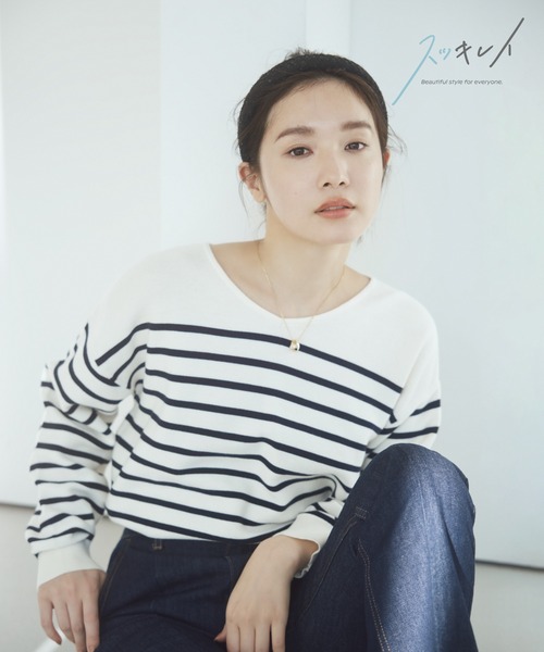 GLOBAL WORK（グローバルワーク）の「スッキレイVネックプルオーバー/975588（ニット/セーター・レディース・アイボリー/ブラック/ライトベージュ/ライトグレー/ライトグリーン/ブルー系5/モカ/ラベンダー/アイボリー系7/ブラック系その他/ライトイエロー/ネイビー系9・SMALL/MEDIUM/LARGE）」の21枚目の写真