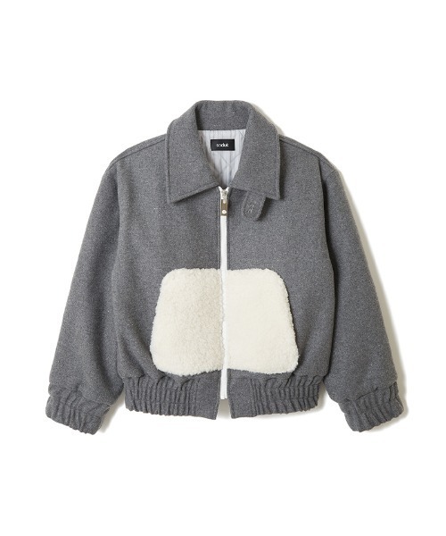 soduk(スドーク)の「boa pocket blouson(ブルゾン・レディース・グレー・ONE SIZE)」の4枚目の写真