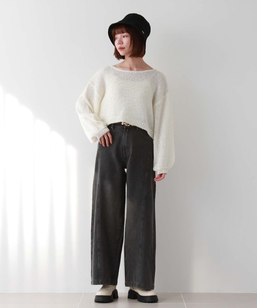 archives(アルシーヴ)の「パネル切替ワイドデニム(デニムパンツ・レディース・グレー/サックスブルー・SMALL/MEDIUM)」の14枚目の写真