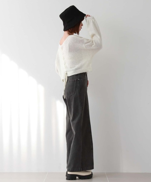 archives(アルシーヴ)の「パネル切替ワイドデニム(デニムパンツ・レディース・グレー/サックスブルー・SMALL/MEDIUM)」の19枚目の写真