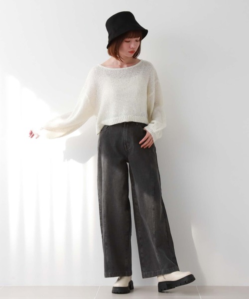 archives(アルシーヴ)の「パネル切替ワイドデニム(デニムパンツ・レディース・グレー/サックスブルー・SMALL/MEDIUM)」の17枚目の写真