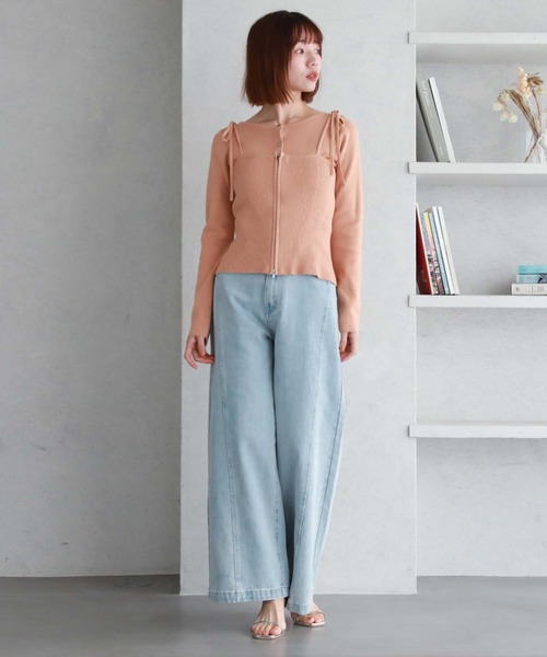 archives(アルシーヴ)の「パネル切替ワイドデニム(デニムパンツ・レディース・グレー/サックスブルー・SMALL/MEDIUM)」の13枚目の写真