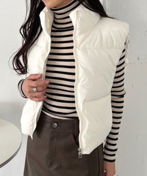 中綿ベスト ショートベスト ダウンベスト ショート丈」に該当