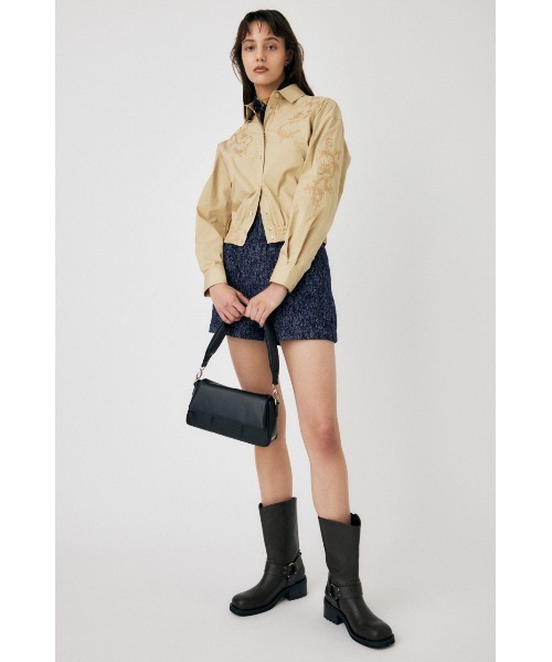 MOUSSY・WESTERN SHIRT ブルゾン(BLK・FREE) MOUSSY | WESTERN SHIRT ブルゾン (シャツ・ブラウス ) |SHEL