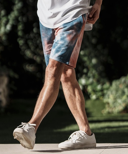 CAMBIO(カンビオ)の「mp11962- Tie Dye Sweat Short Pants ショートパンツ(その他パンツ・メンズ・オレンジ系その他/ネイビー系/レッド系その他・M/L/S)」の7枚目の写真