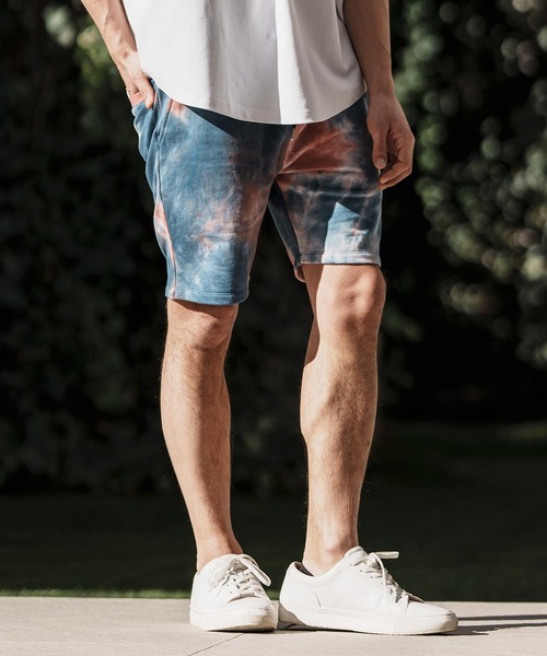 CAMBIO(カンビオ)の「mp11962- Tie Dye Sweat Short Pants ショートパンツ(その他パンツ・メンズ・オレンジ系その他/ネイビー系/レッド系その他・M/L/S)」の8枚目の写真