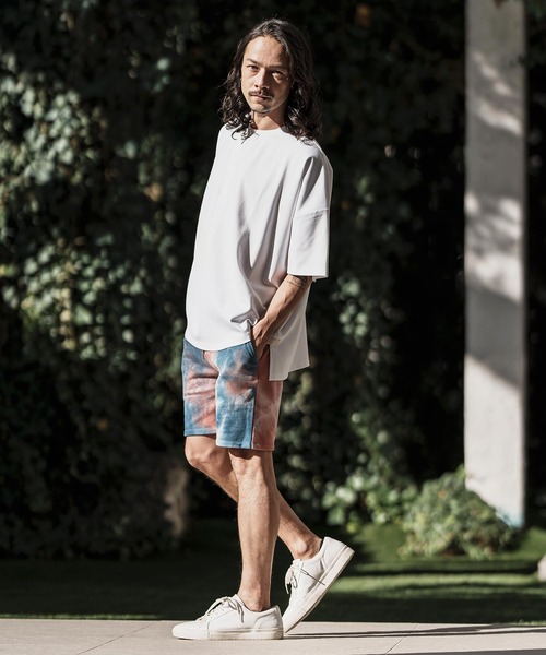 CAMBIO(カンビオ)の「mp11962- Tie Dye Sweat Short Pants ショートパンツ(その他パンツ・メンズ・オレンジ系その他/ネイビー系/レッド系その他・M/L/S)」の10枚目の写真