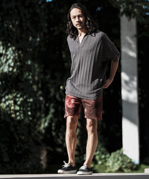 CAMBIO(カンビオ)の「mp11962- Tie Dye Sweat Short Pants ショートパンツ(その他パンツ・メンズ・オレンジ系その他/ネイビー系/レッド系その他・M/L/S)」の14枚目の写真