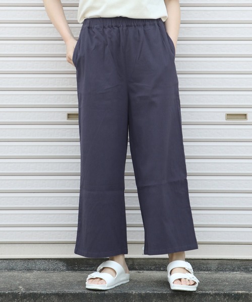 KRIFF MAYER Lady's Collection(クリフメイヤーレディースコレクション)の「冷感ロハテコフレアパンツ(その他パンツ・レディース・チャコール/ベージュ/サンドベージュ/ダークブルー/ネイビー/カラフル/ブラック/オフホワイト/ナチュラル/ブルー・MEDIUM/LARGE)」の7枚目の写真