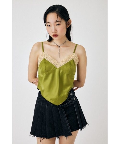 CRINKLED SATIN キャミソール マウジー moussy CRINKLED サテンキャミ