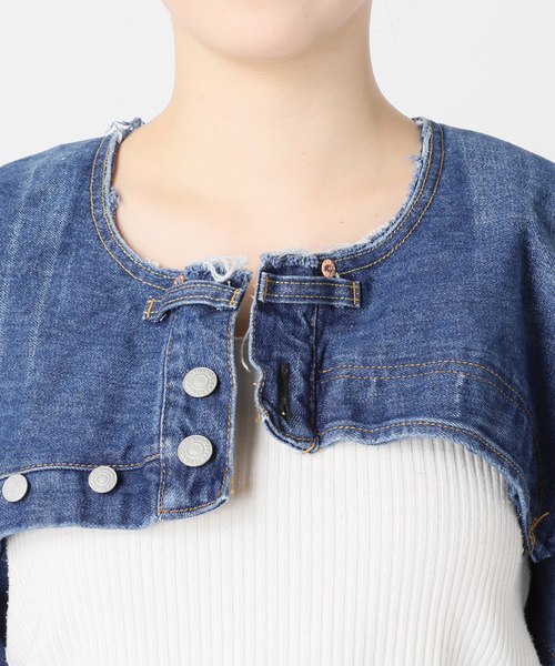 Bonum（ボナム）の「リメイクデニムショートジャケット（その他