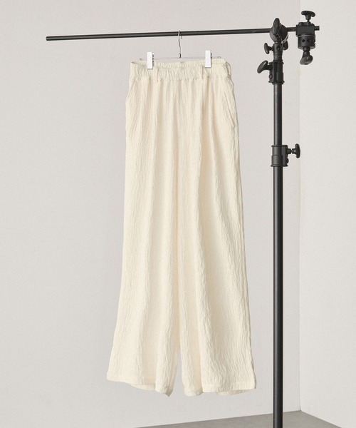 EMMA CLOTHES(エマクローズ)の「ランダムプリーツバギータックイージースラックスパンツ EMMA CLOTHES 2024SS(スラックス・メンズ・グレー/ブラック/ネイビー/ブラウン/アイボリー・S/M/L)」の10枚目の写真