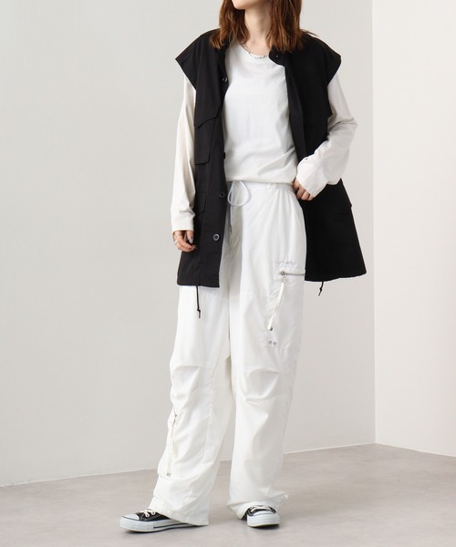 パンツ ^_^ 大阪店WEB限定受注制【Chikashitsu +】zip cargo pants | OUR