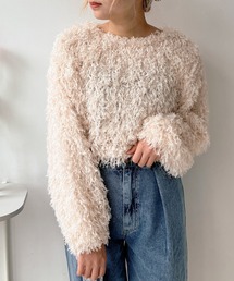 ◎フリンジシャギージャガードプルオーバー