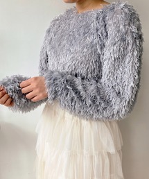 AS KNOW AS plus | ◎フリンジシャギージャガードプルオーバー(Tシャツ/カットソー)