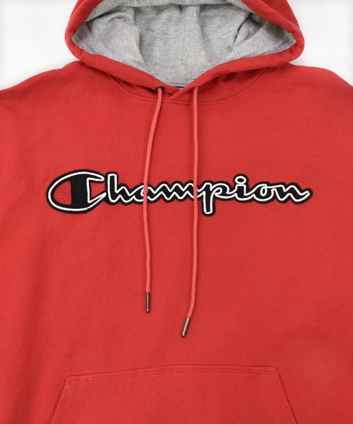 Champion（チャンピオン）の「【ヴィンテージ古着】Champion / チャンピオン ロゴ スウェットパーカー（パーカー・メンズ・レッド・MEDIUM）」の3枚目の写真