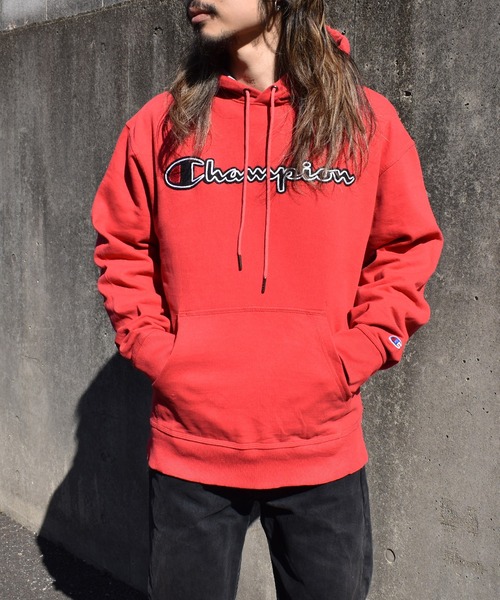 Champion（チャンピオン）の「【ヴィンテージ古着】Champion / チャンピオン ロゴ スウェットパーカー（パーカー・メンズ・レッド・MEDIUM）」の19枚目の写真