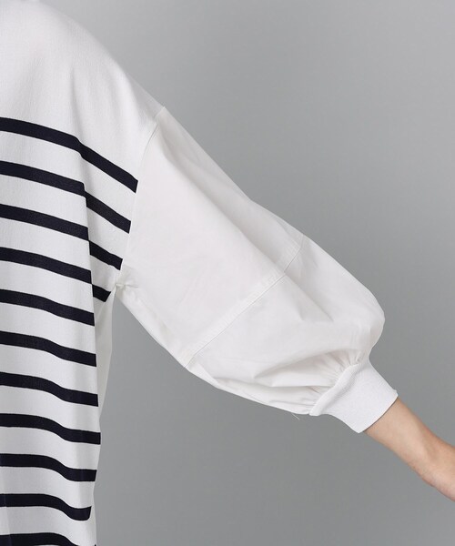tシャツ 「TORRAZZO DONNA」ハイブリッドボーダートップス レディース セール】【TORRAZZO DONNA】別注 ボーダー×ブラウスハイブリッド