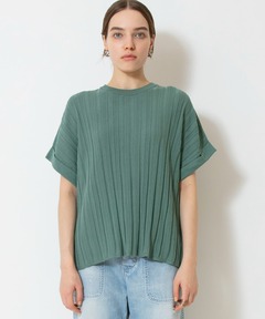 ドライコットンニットフレンチスリーブTシャツ