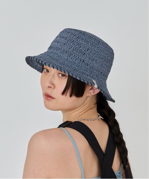 OVERRIDE（オーバーライド）の「OVERRIDE PAPER CROCHET ST BUCKET HAT / オーバーライド（ハット・レディース・ライトベージュ/ブルー/ブラウン・58cm）」の20枚目の写真