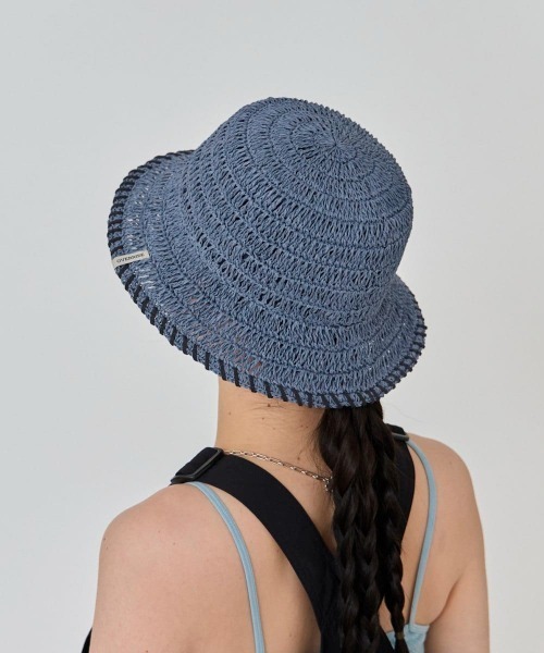 OVERRIDE（オーバーライド）の「OVERRIDE PAPER CROCHET ST BUCKET HAT / オーバーライド（ハット・レディース・ライトベージュ/ブルー/ブラウン・58cm）」の22枚目の写真