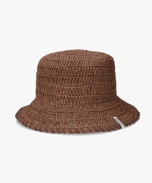OVERRIDE（オーバーライド）の「OVERRIDE PAPER CROCHET ST BUCKET HAT / オーバーライド（ハット・レディース・ライトベージュ/ブルー/ブラウン・58cm）」の9枚目の写真