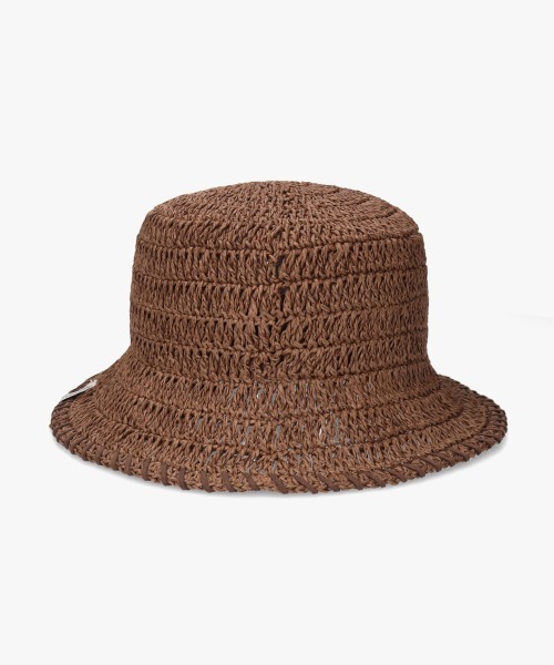 OVERRIDE（オーバーライド）の「OVERRIDE PAPER CROCHET ST BUCKET HAT / オーバーライド（ハット・レディース・ライトベージュ/ブルー/ブラウン・58cm）」の10枚目の写真